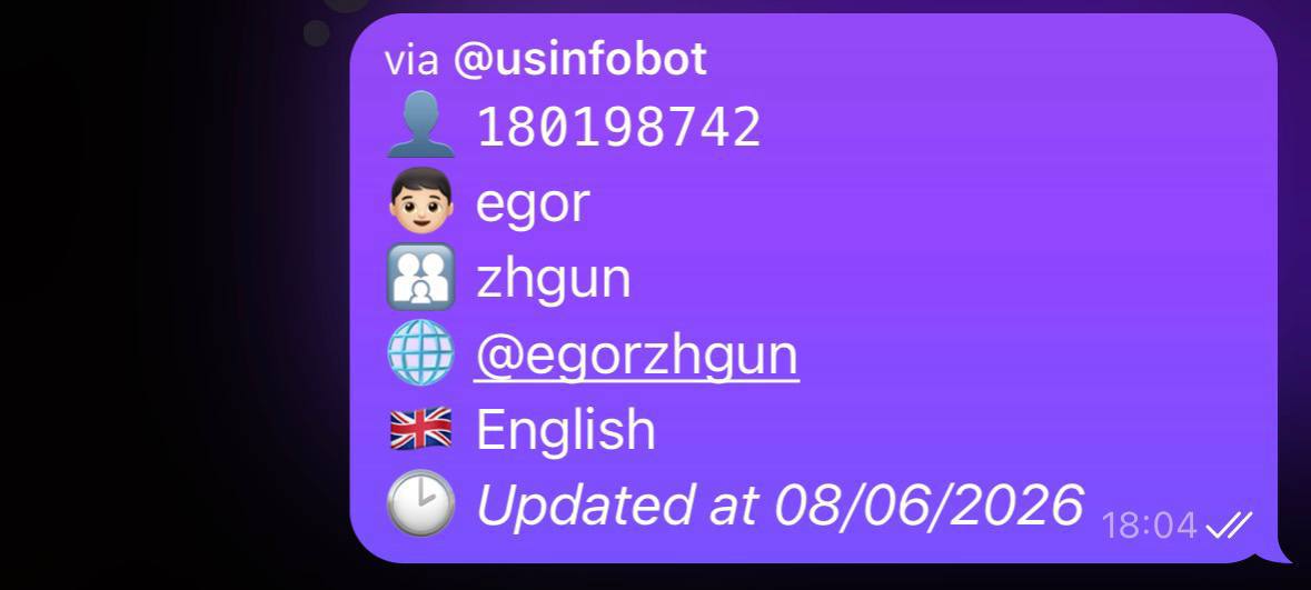 Proof from usinfobot